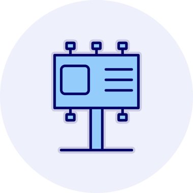 Billboard web simgesi, vektör çizim 