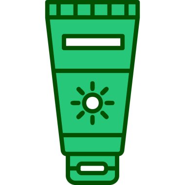 Güneş kremi simge vektör çizim.