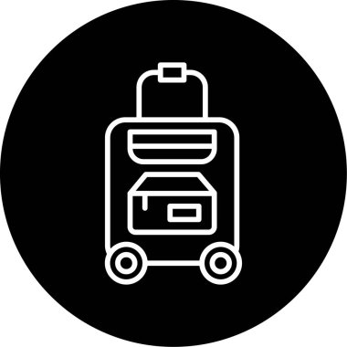 Bagaj web simgesi, vektör çizim 