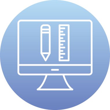 Web tasarım simgesi, vektör illüstrasyonu basit tasarım