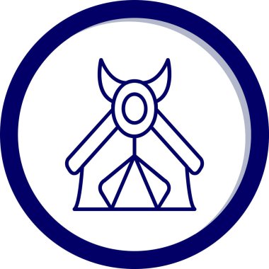 kamp çadırı simgesi web basit illüstrasyon