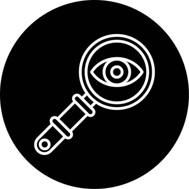 büyütme cam simgesi, vektör illüstrasyonu basit tasarım