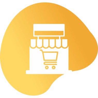 Alışveriş. Web simgesi basit illüstrasyon 