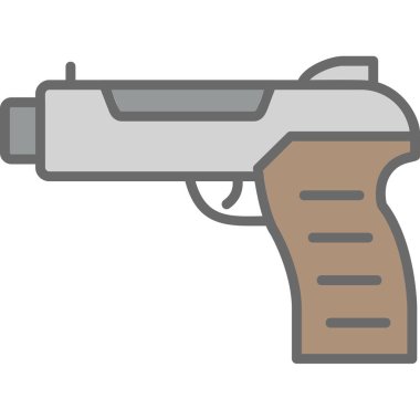 Silah. Web simgesi basit illüstrasyon 