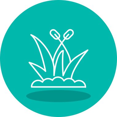 Çiçekli bitki. Web simgesi basit illüstrasyon 