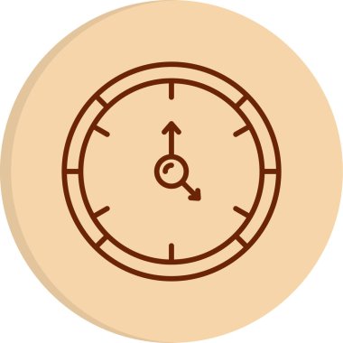 Saat simgesi, vektör illüstrasyonu basit tasarım