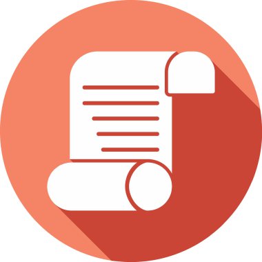 Kağıt parşömen. Web simgesi basit illüstrasyon                