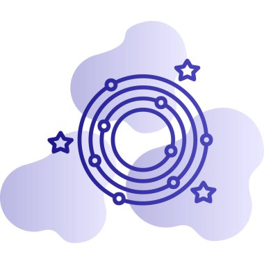 Galaxy web simgesinin vektör illüstrasyonu 