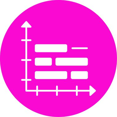 Gantt Grafik Ağ simgesi, vektör illüstrasyonu