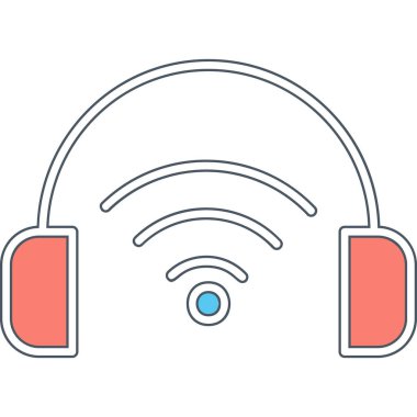 Çevrimiçi Podcast ikon vektör çizimi