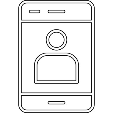 Mobil Kullanıcı simgesinin vektör çizimi