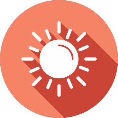 Güneş. Web simgesi basit illüstrasyon 