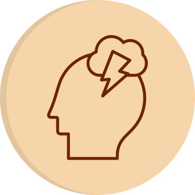 Stres simgesi, vektör illüstrasyonuna sahip kişi