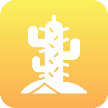 Kaktüs. Web simgesi basit illüstrasyon 