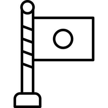 bayrak ikonu vektör illüstrasyonu