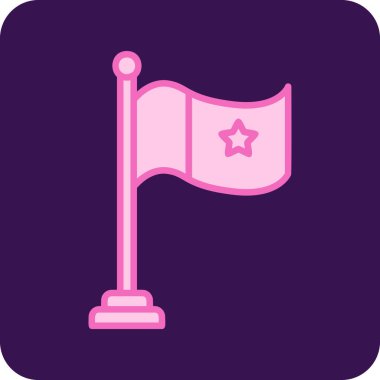 bayrak web simgesi, vektör illüstrasyonu 