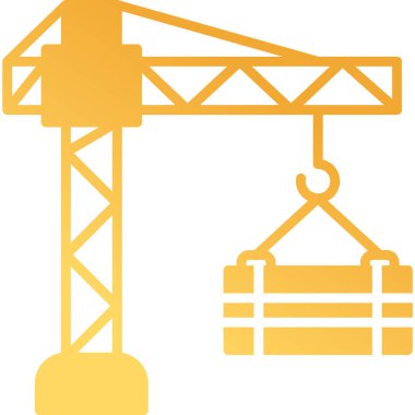 Vinç. Web simgesi basit illüstrasyon 