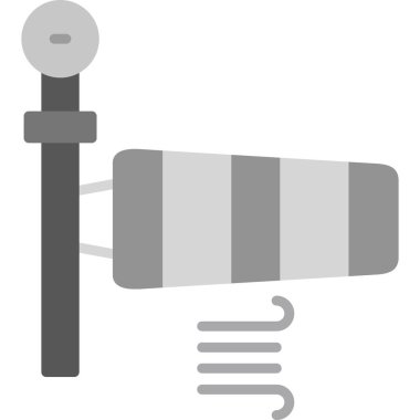 Rüzgâr Sock rüzgar hızı ve yön çizelgesi, vektör çizimi. Rüzgar Bayrağı 