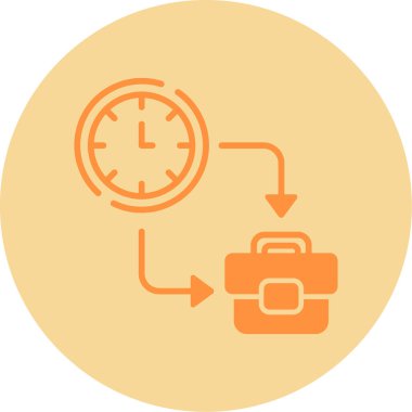 Çalışma Zamanlaması simgesi, vektör illüstrasyonu