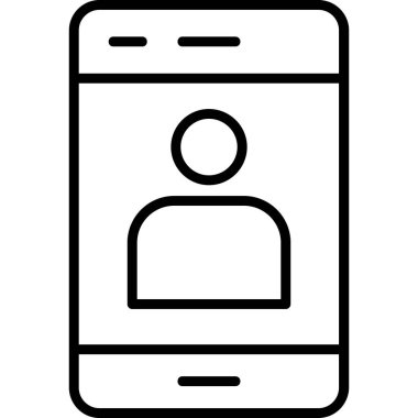 Mobil Kullanıcı simgesinin vektör çizimi