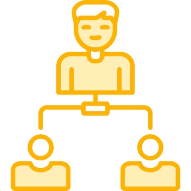 Hiyerarşi web simgesi basit illüstrasyon