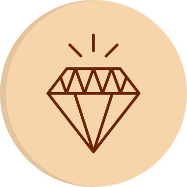 Elmas. Web simgesi basit tasarım 