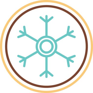 Kar tanesi. Web simgesi basit illüstrasyon 