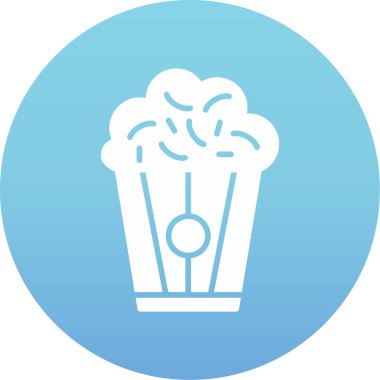 Patlamış mısır. Web simgesi basit illüstrasyon                                  