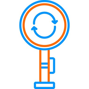 vector illustration of Roundabout modern icon