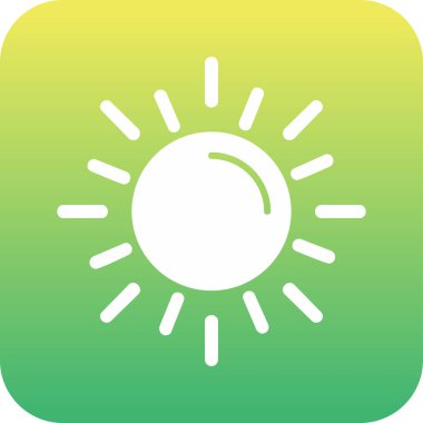 Güneş. Web simgesi basit illüstrasyon 