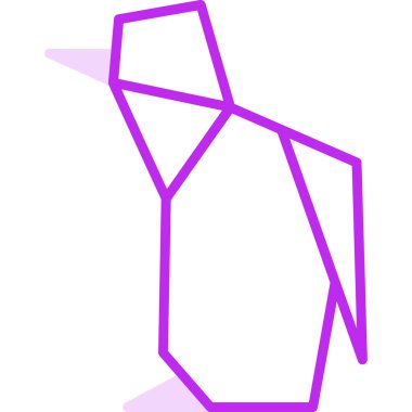 Penguen Web simgesi, vektör illüstrasyonu