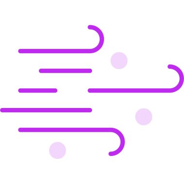 Rüzgarlı hava durumu simgesi, vektör illüstrasyonu