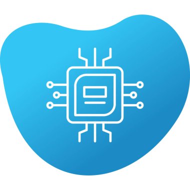 cpu icon, vector illustration simple design