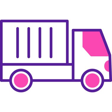 Kamyon. Web simgesi basit illüstrasyon 