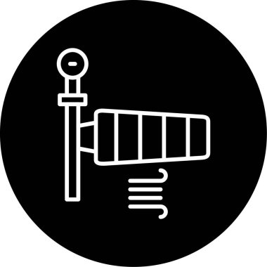 Rüzgâr Sock rüzgar hızı ve yön çizelgesi, vektör çizimi. Rüzgar Bayrağı 