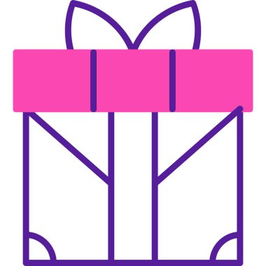 gift box with bow, vector illustration