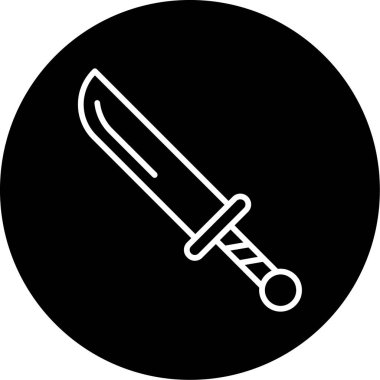 Hançer. Web simgesi basit illüstrasyon 