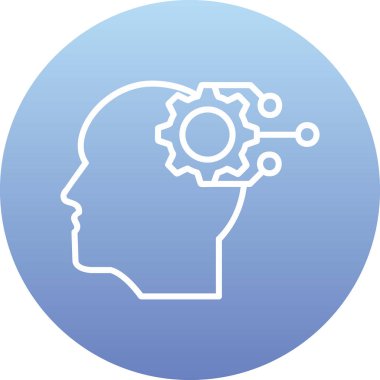 Düşünüyorum. Web simgesi basit illüstrasyon           