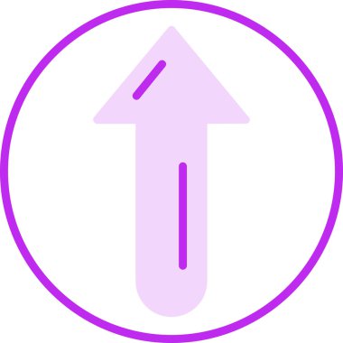 Yukarı Ok web simgesi, vektör illüstrasyonu