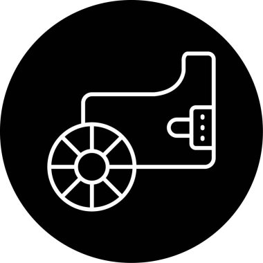 Savaş Arabası web simgesi, vektör illüstrasyonu