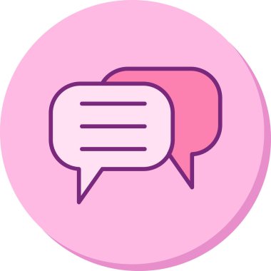 Sohbet simgesi vektör illüstrasyonu 