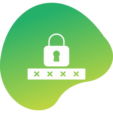 kilit düz simge vektör çizim