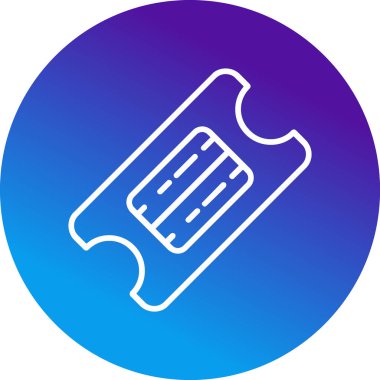 Bilet. Web simgesi basit illüstrasyon