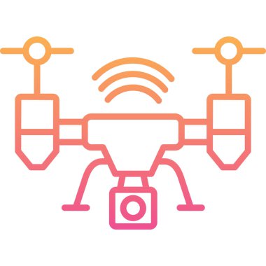 Drone simgesi vektör illüstrasyon tasarımı