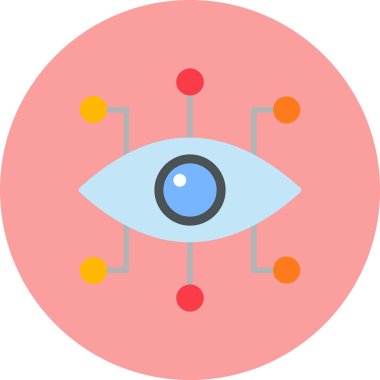 Siber göz. Web simgesi basit illüstrasyon