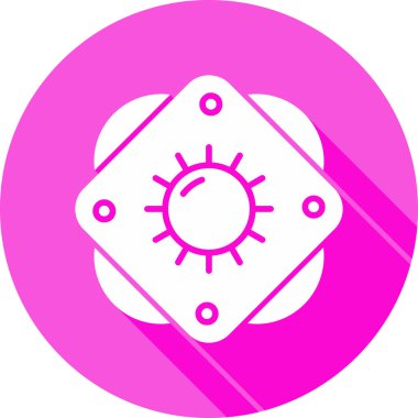 Güneş. Web simgesi basit illüstrasyon 