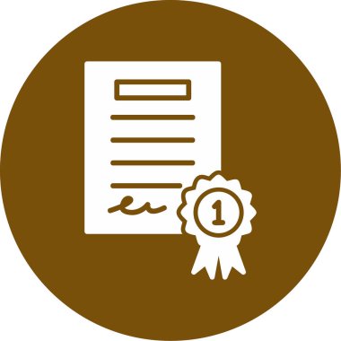 Sertifika. Web simgesi basit tasarım