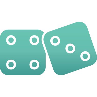 oyun zarları simgesi, vektör illüstrasyonu 