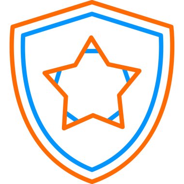 Bir yıldız simgesinin vektör illüstrasyonu 