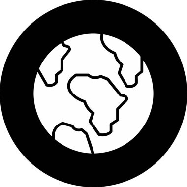 toprak küresi simgesi, vektör illüstrasyonu basit tasarım